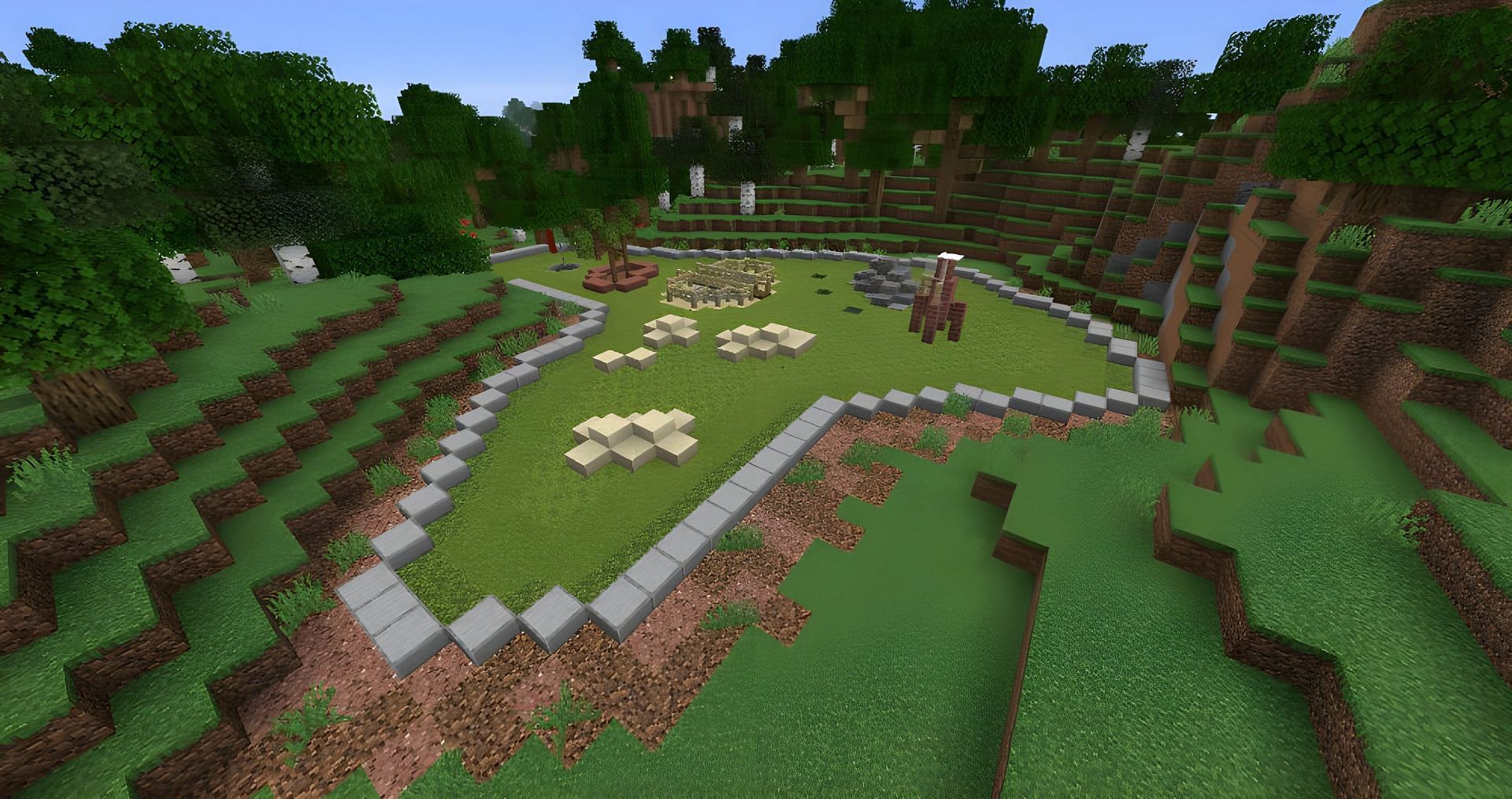 Minecraft golf course builds for your pleasure (Image via Reddit/u/PixelGamer705)