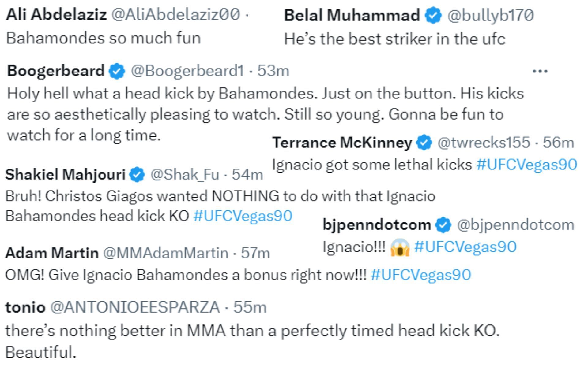 Fan reactions to Bahamondes&#039; victory