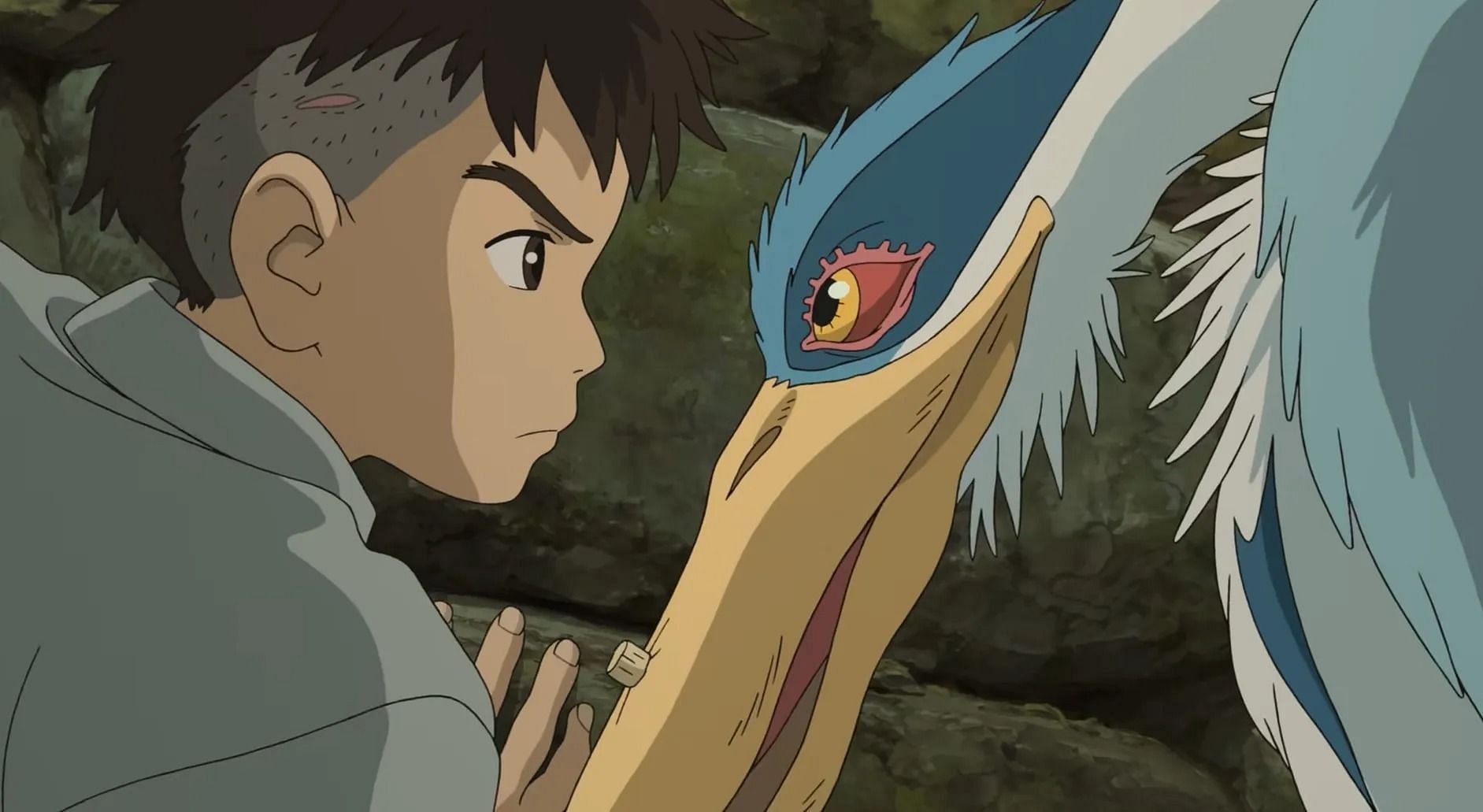 Mahito and the Heron as seen in the anime movie (Image via Studio Ghibli)