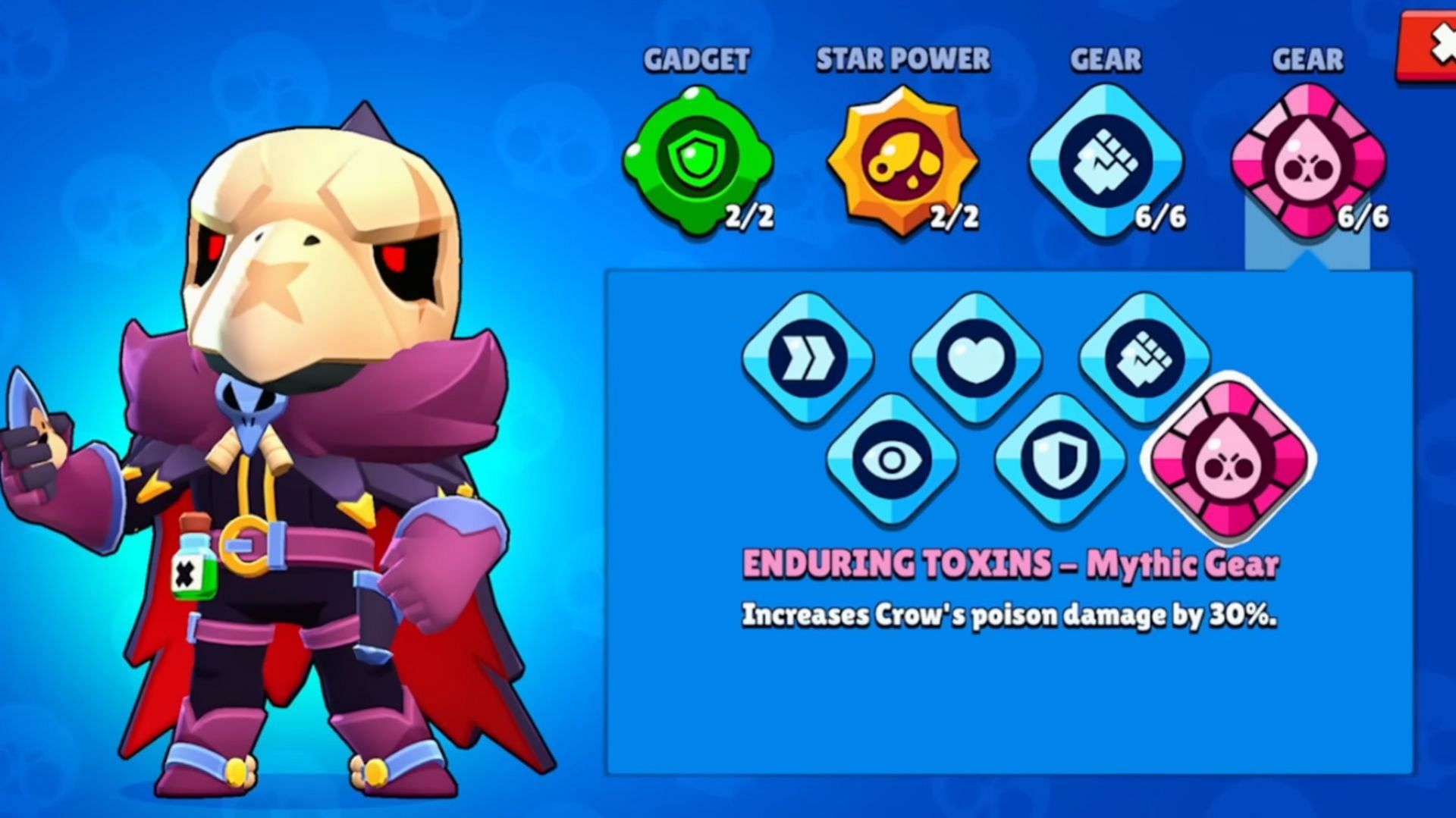 Enduring Toxins Mythic Gear (Image via Supercell)
