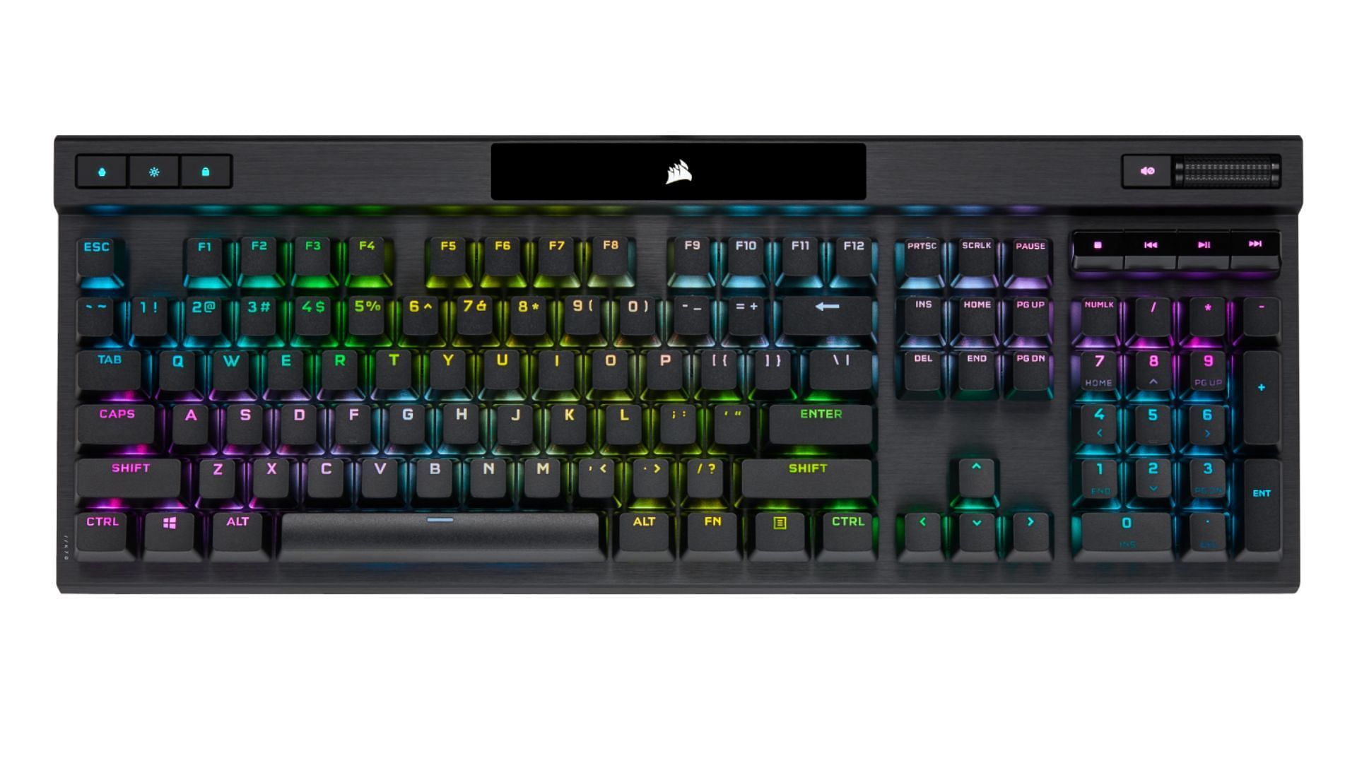 Gaming keyboard with AXON technology (Image via Corsair)