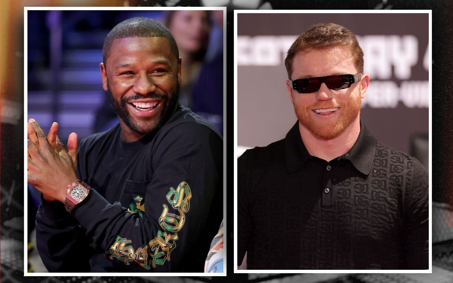 When a ring girl revealed the contrasting personality between Floyd Mayweather (left) and Canelo Alvarez (right). [Image courtesy: Getty Images] 