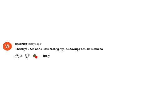 Fan claiming he would bet his "life savings" on Caio Borralho [via Money Moicano on YouTube]