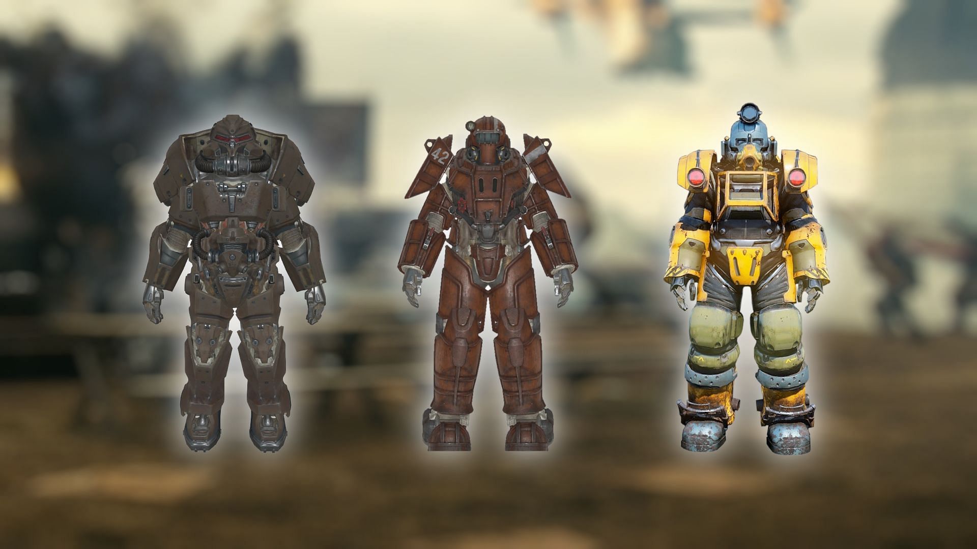 Different types of Power Armors in Fallout 76 (Image via Bethesda Softworks)