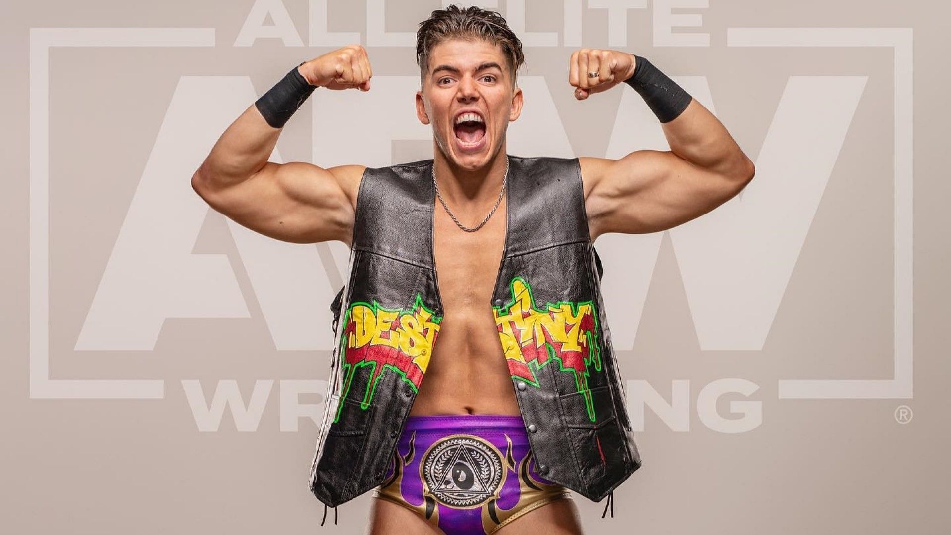 Sammy Guevara poses for an official AEW photo shoot