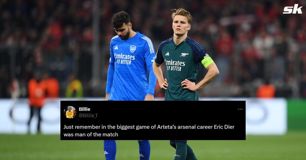 Fans mocked Arsenal after they were dumped out of the Champions League.