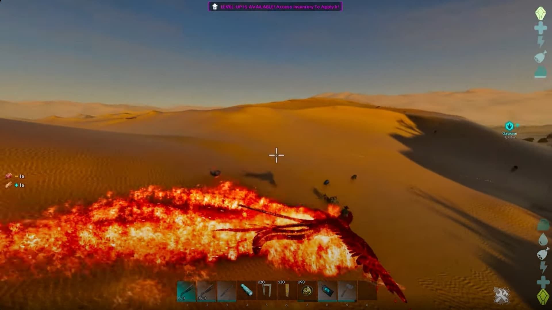 Phoenix can use many abilities in Ark Survival Ascended (Image via Studio Wildcard and Teachers Game Too/YouTube)