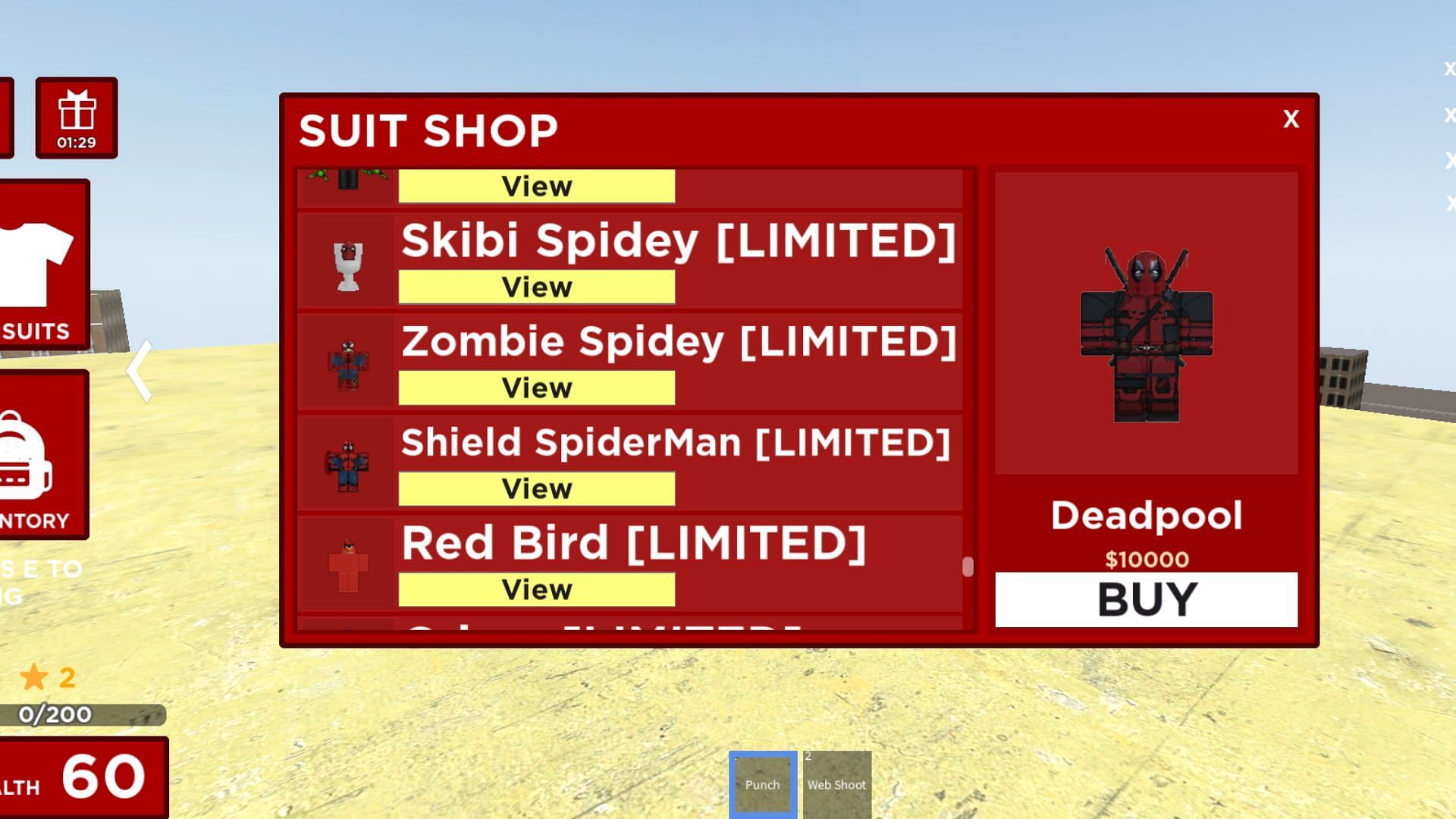 Suits in Spider-Man City (Image via Roblox||Sportskeeda)