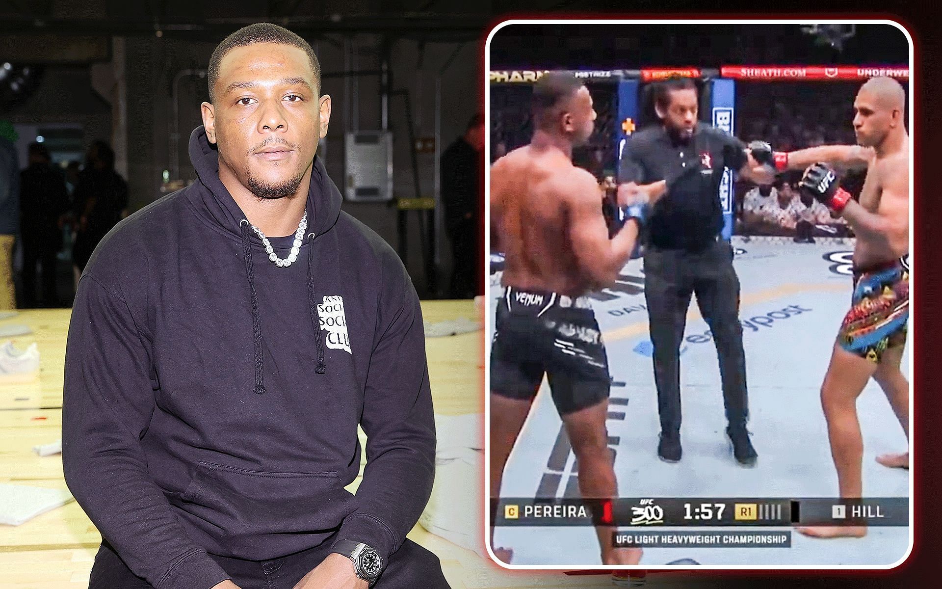 Jamahal Hill reacts to UFC 300 controversy [Image credits: @ImKyleMagnum on X]