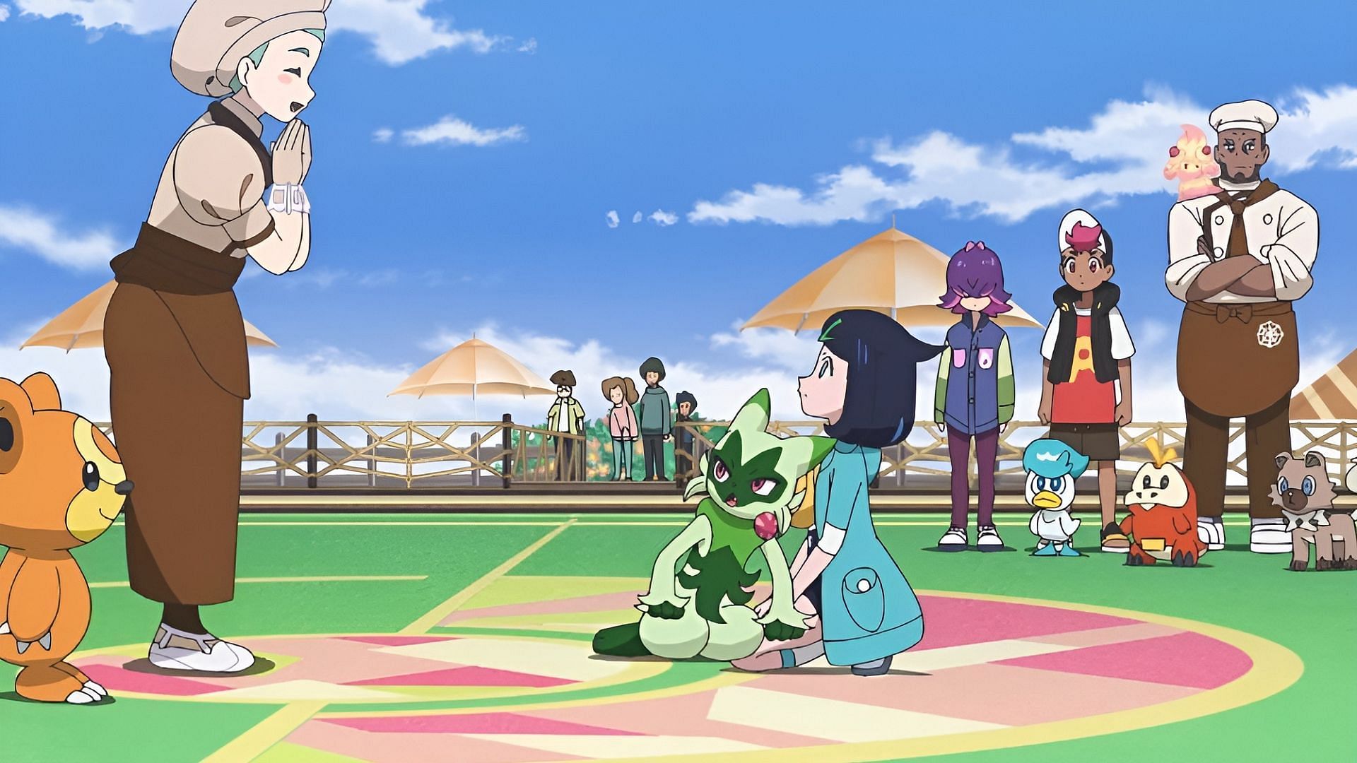 Katy informs Liko of her Terastal Training success (Image via The Pokemon Company)