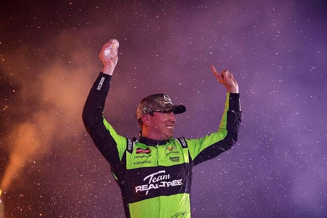 "I don't think he's going to do it to me": Kyle Busch reacts to Corey Heim's aggressive maneuver after Texas Truck race victory