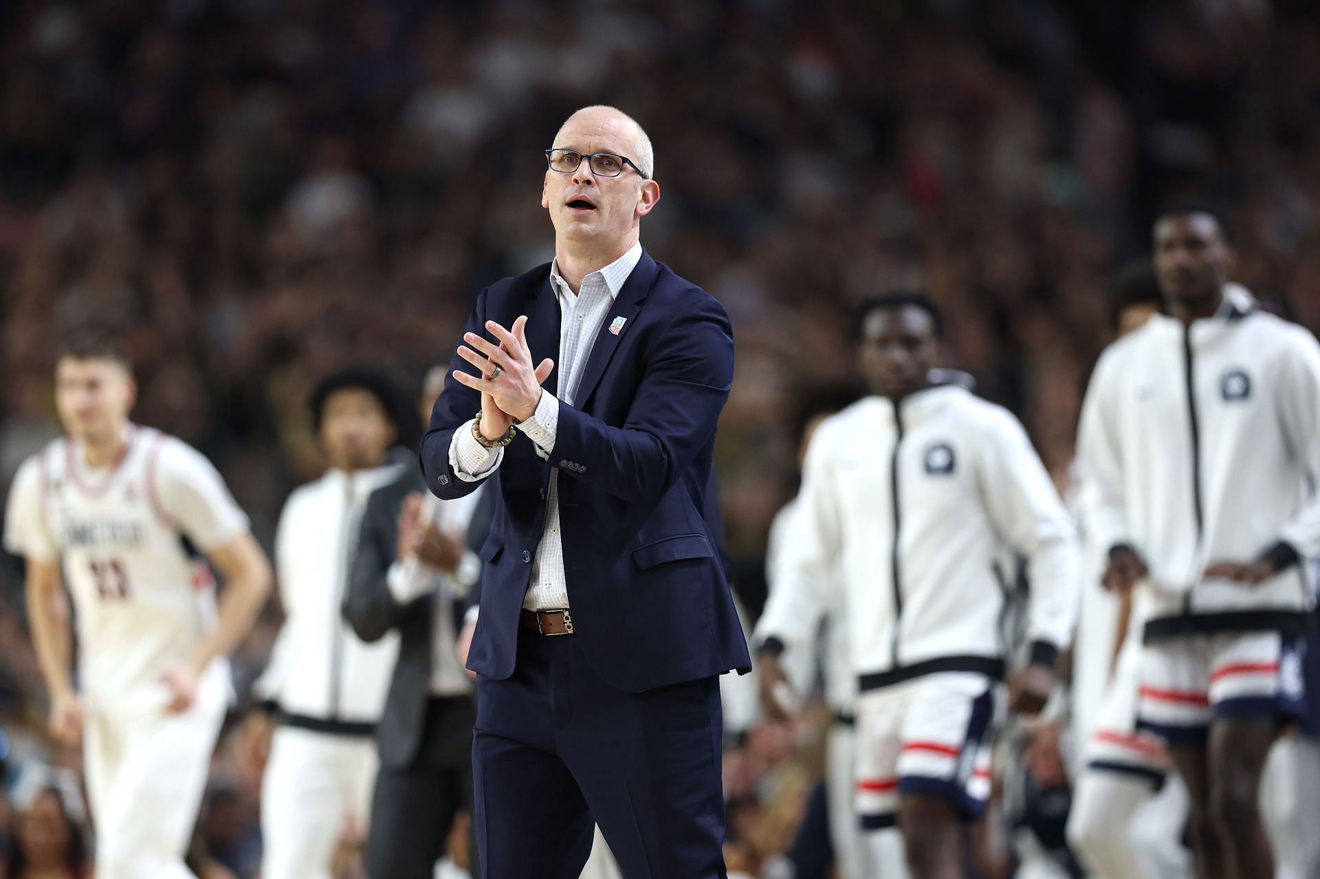 UConn coach Dan Hurley is a win away from guiding the Huskies to back-to-back national championships.