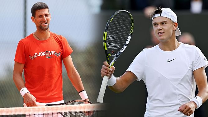 "Who is more flexible?"-Novak Djokovic & Holger Rune keep their Monte-Carlo tradition alive, indulge in friendly banter