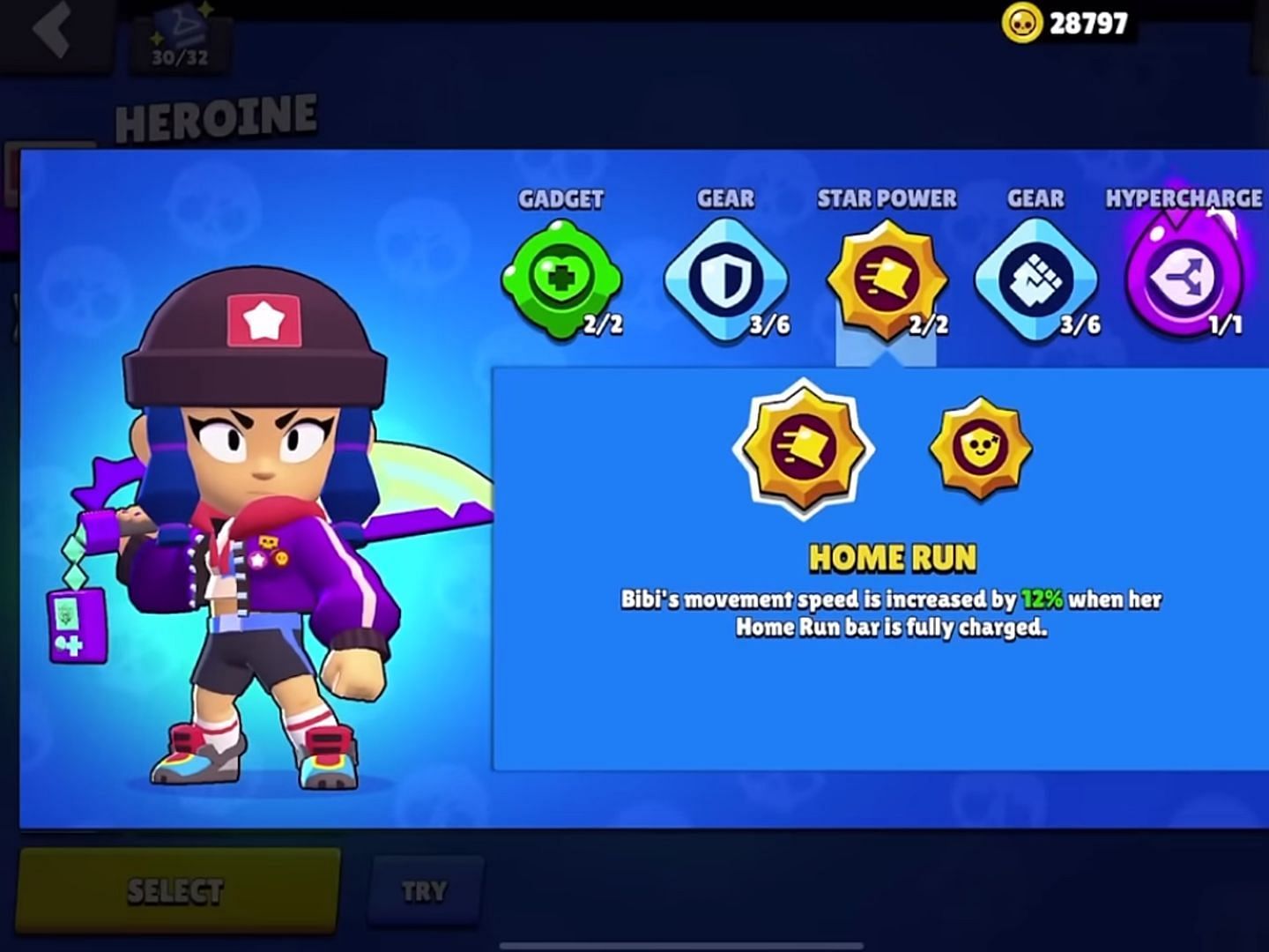 Home Run Star Power of Bibi (Image via Supercell)