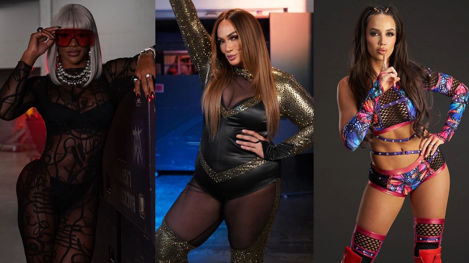 Jade Cargill, Nia Jax, and Chelsea Green(From left to right)
