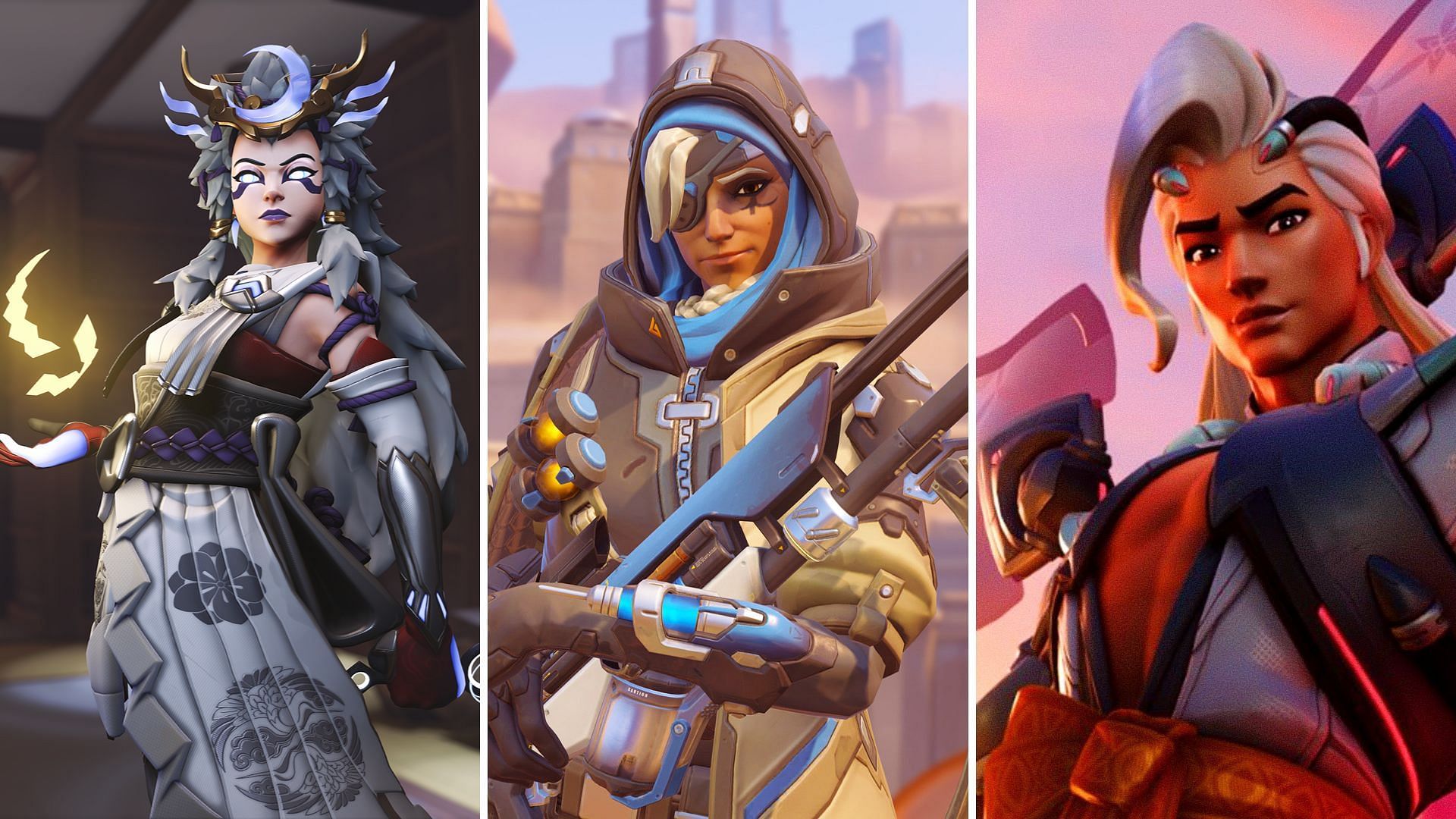 Kiriko, Ana, and other best Support Heores for Clash (Image via Blizzard)