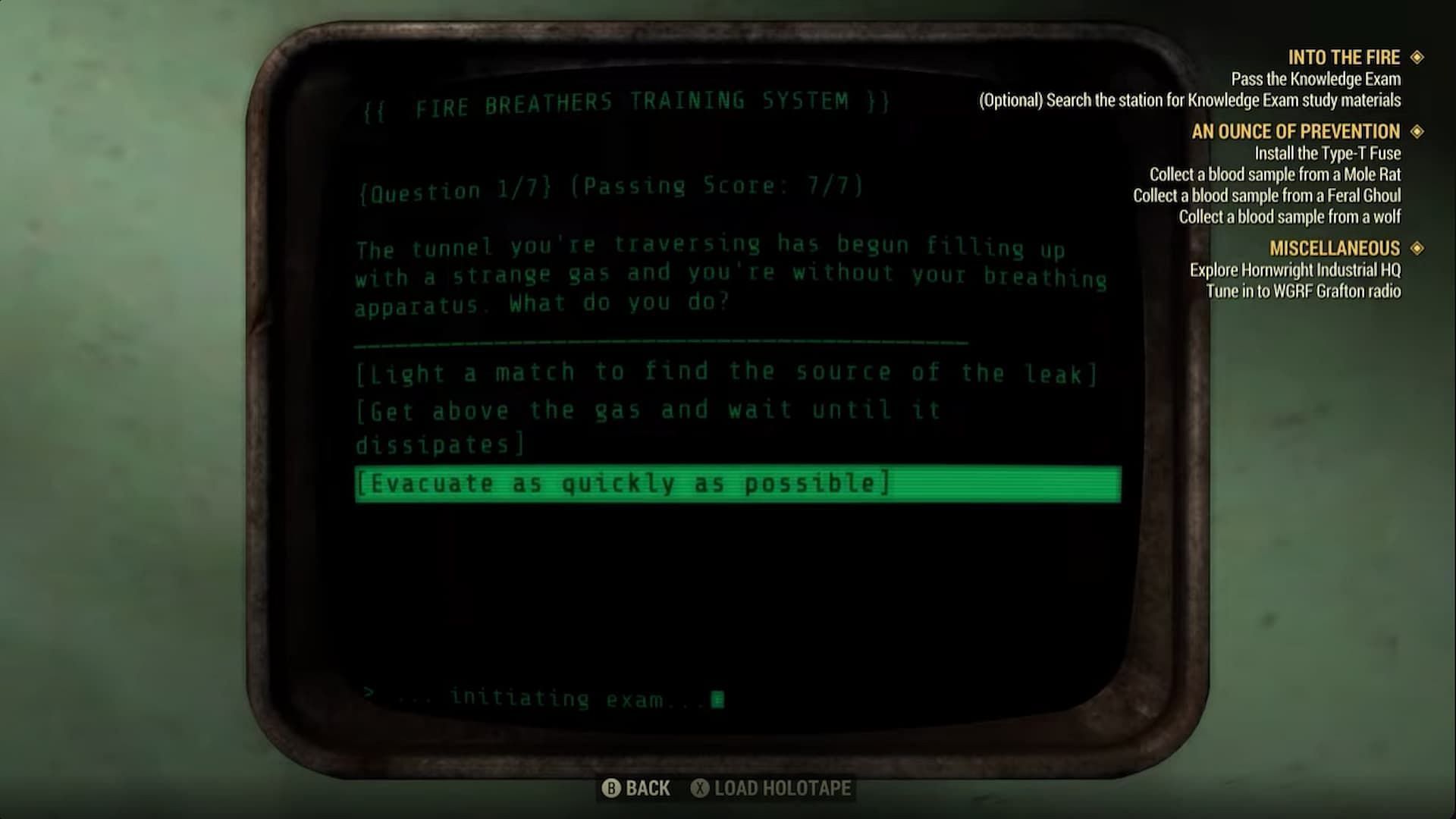 Question one out of seven (Image via Bethesda Game Studios || LunarGaming Guides/YouTube)
