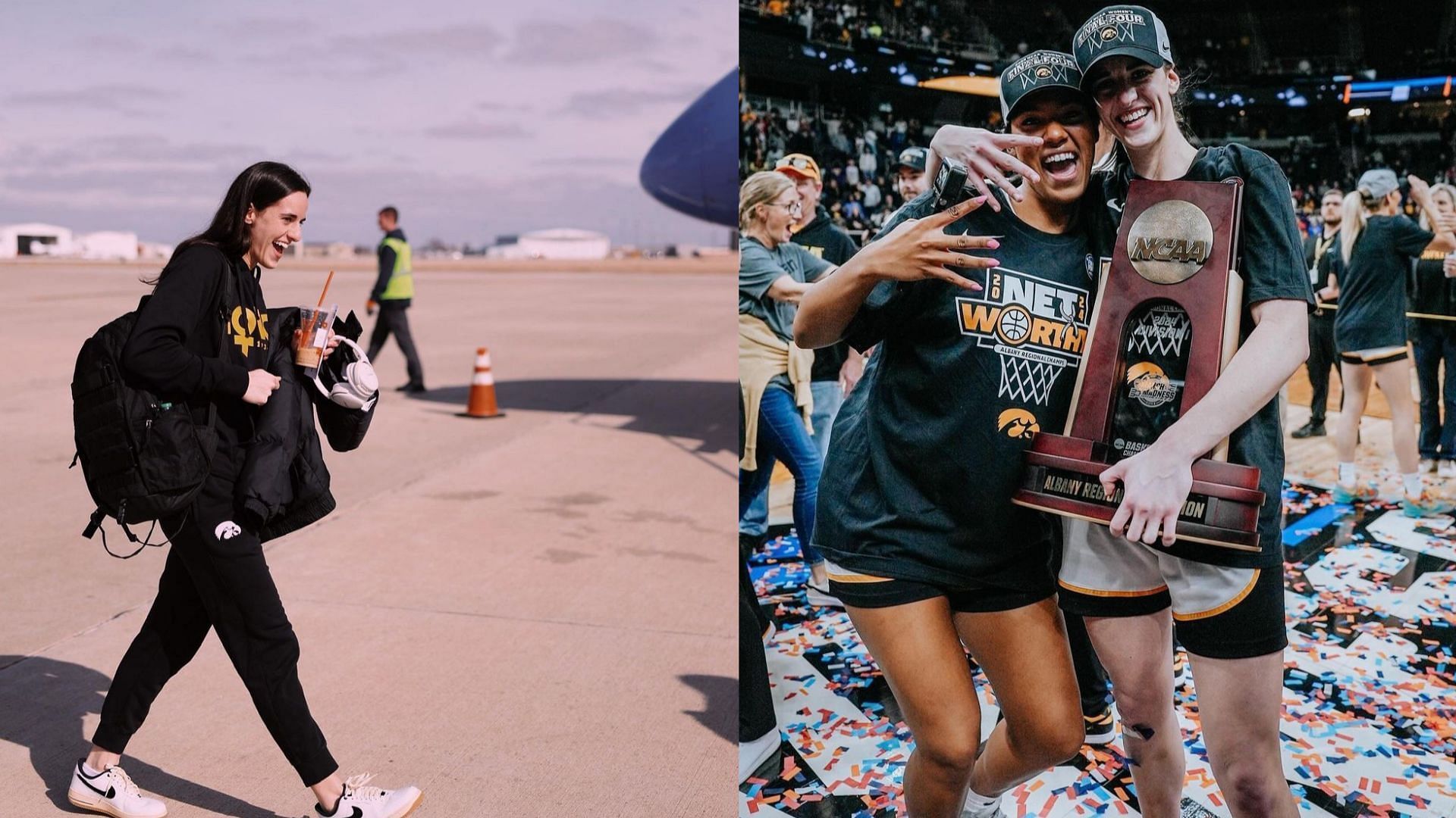 Former Iowa teammates Caitlin Clark and Jada Gyamfi