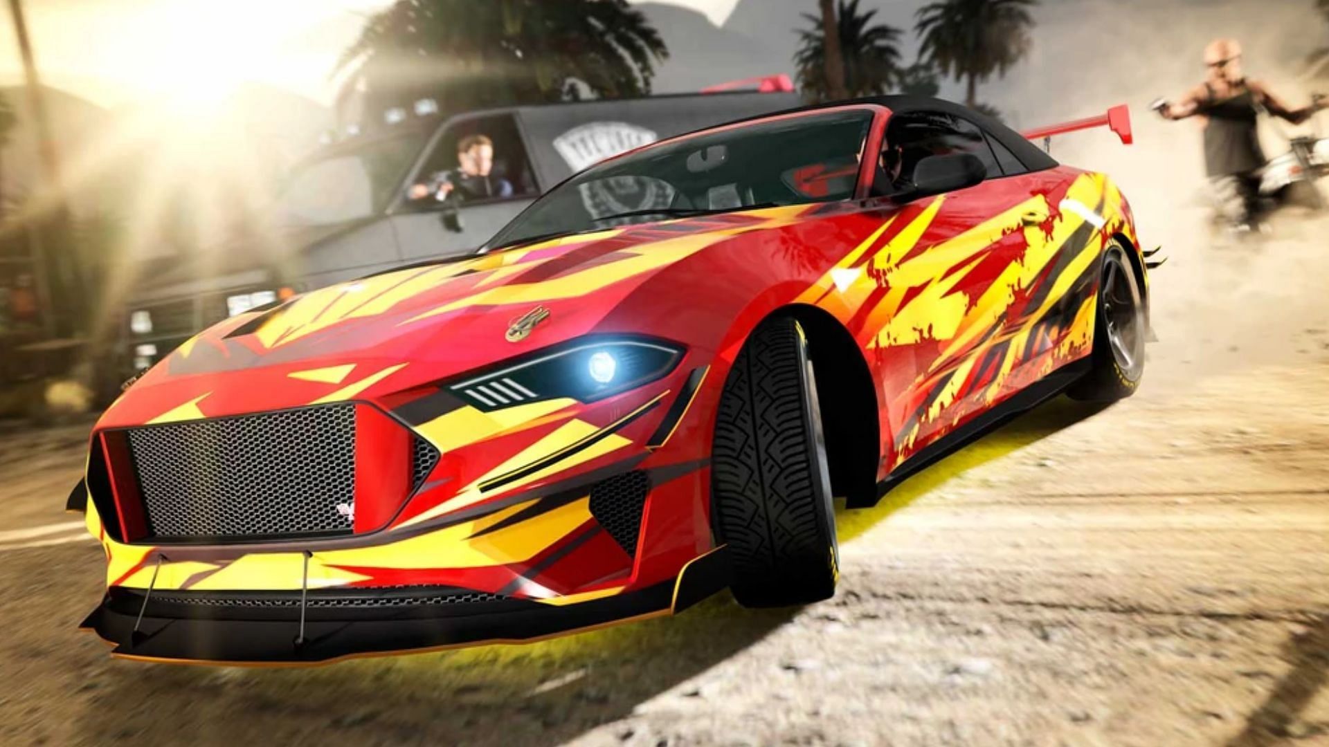 The Vapid Dominator GT in its full glory in Grand Theft Auto 5 Online (Image via Rockstar Games)