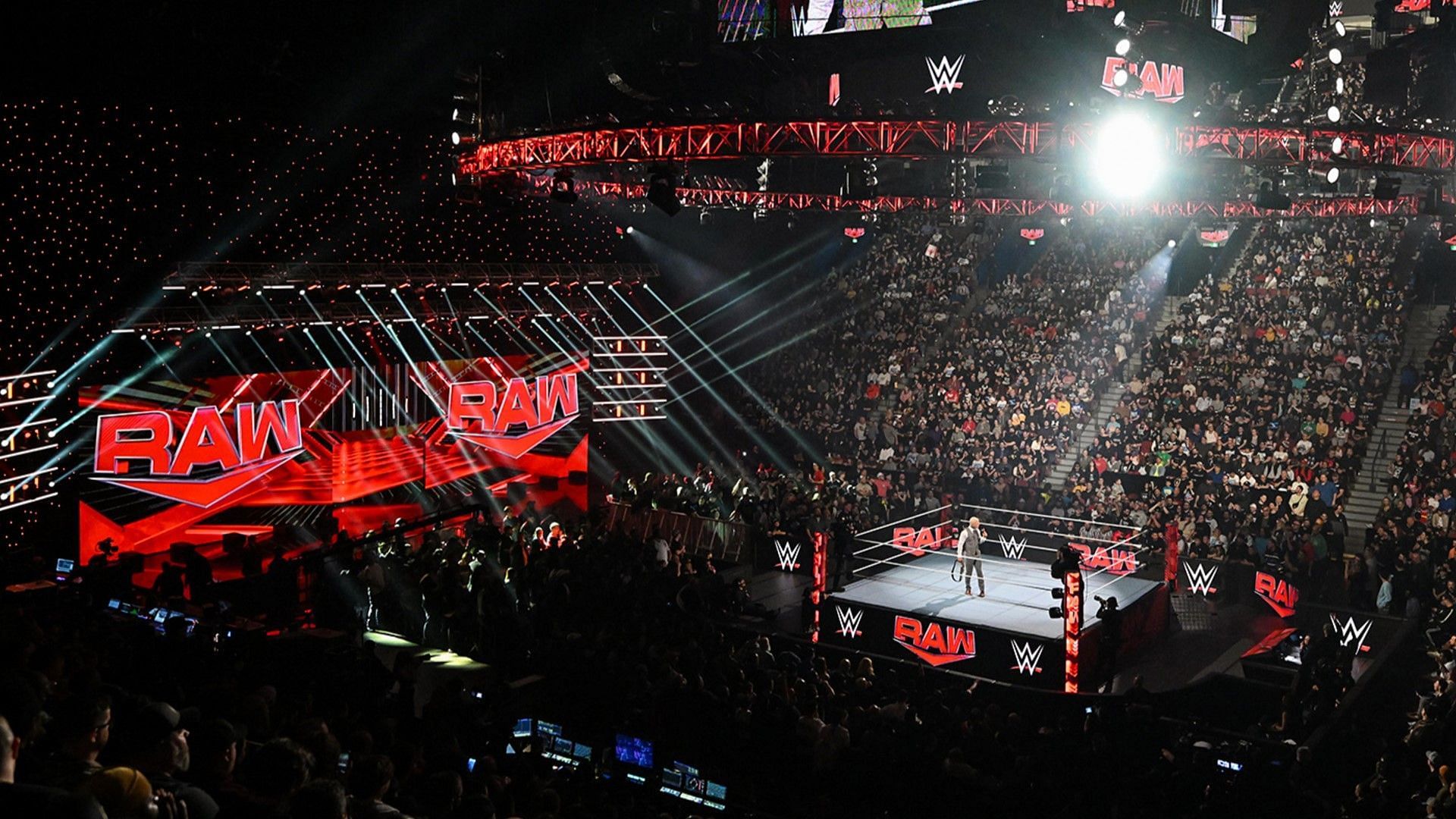 The WWE Universe packs their local arena for a live RAW episode