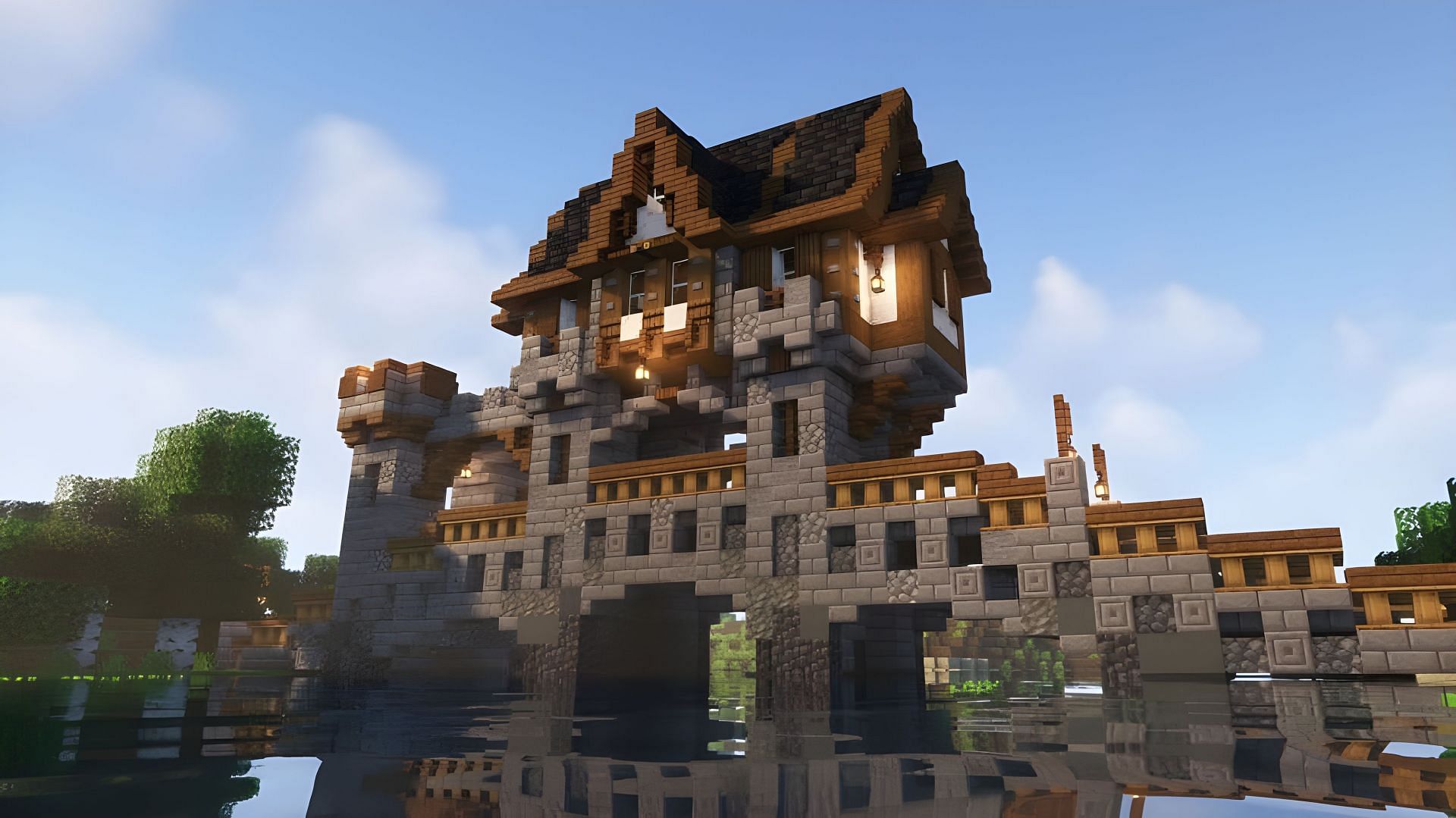 The Medieval Bridge House (Image via Youtube/MadenPlay)