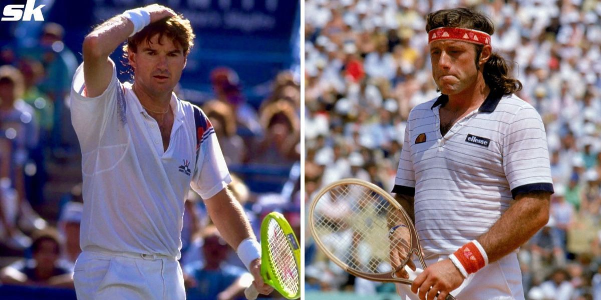 Jimmy Connors (L) and Guillermo Vilas (R)