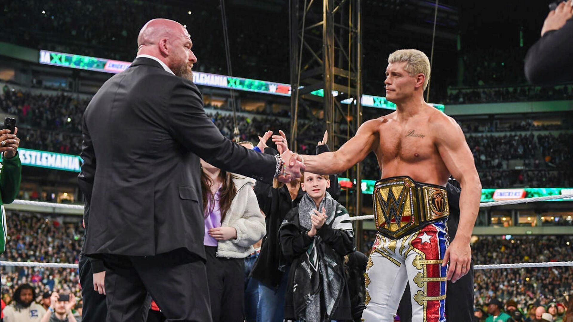 Triple H was one of the many people who congratulated Cody Rhodes after he beat Roman Reigns.