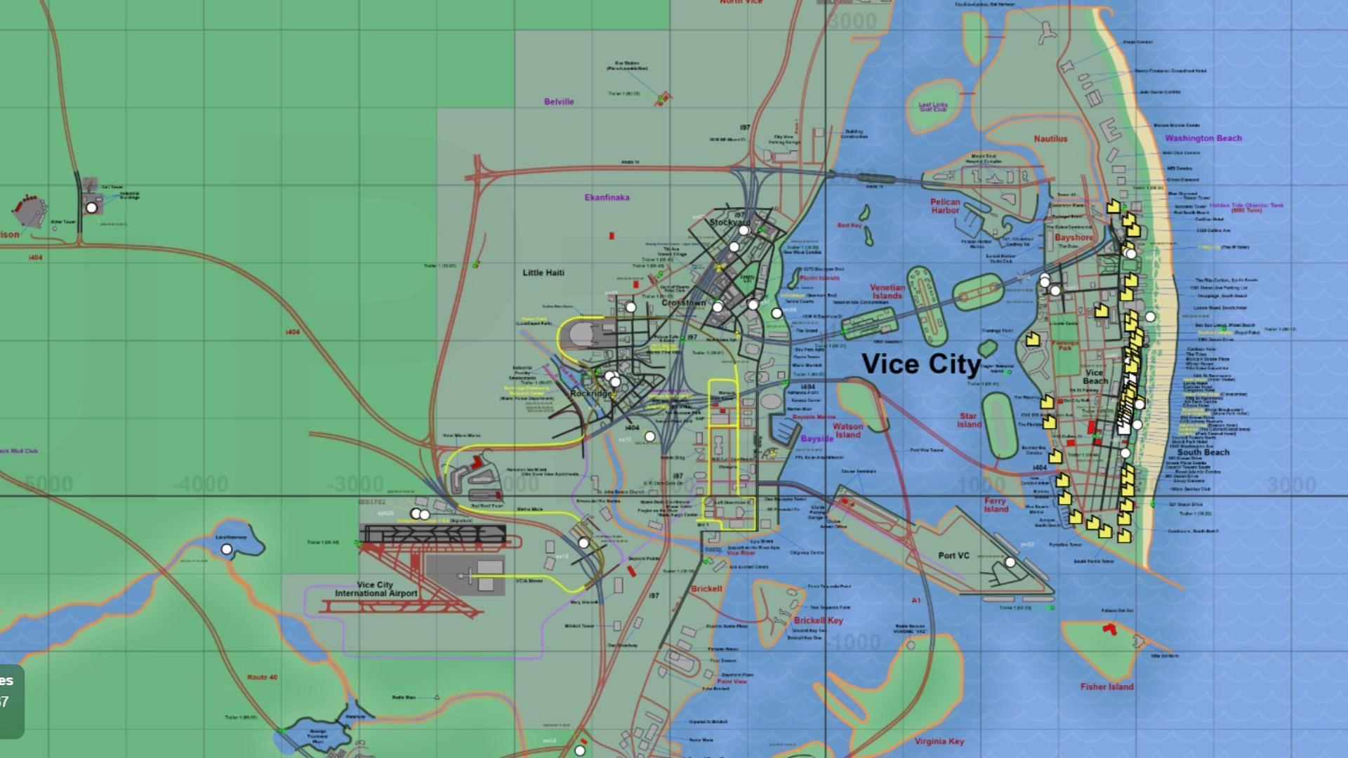 An overview of what Vice City could look like (Image via VIMAP)