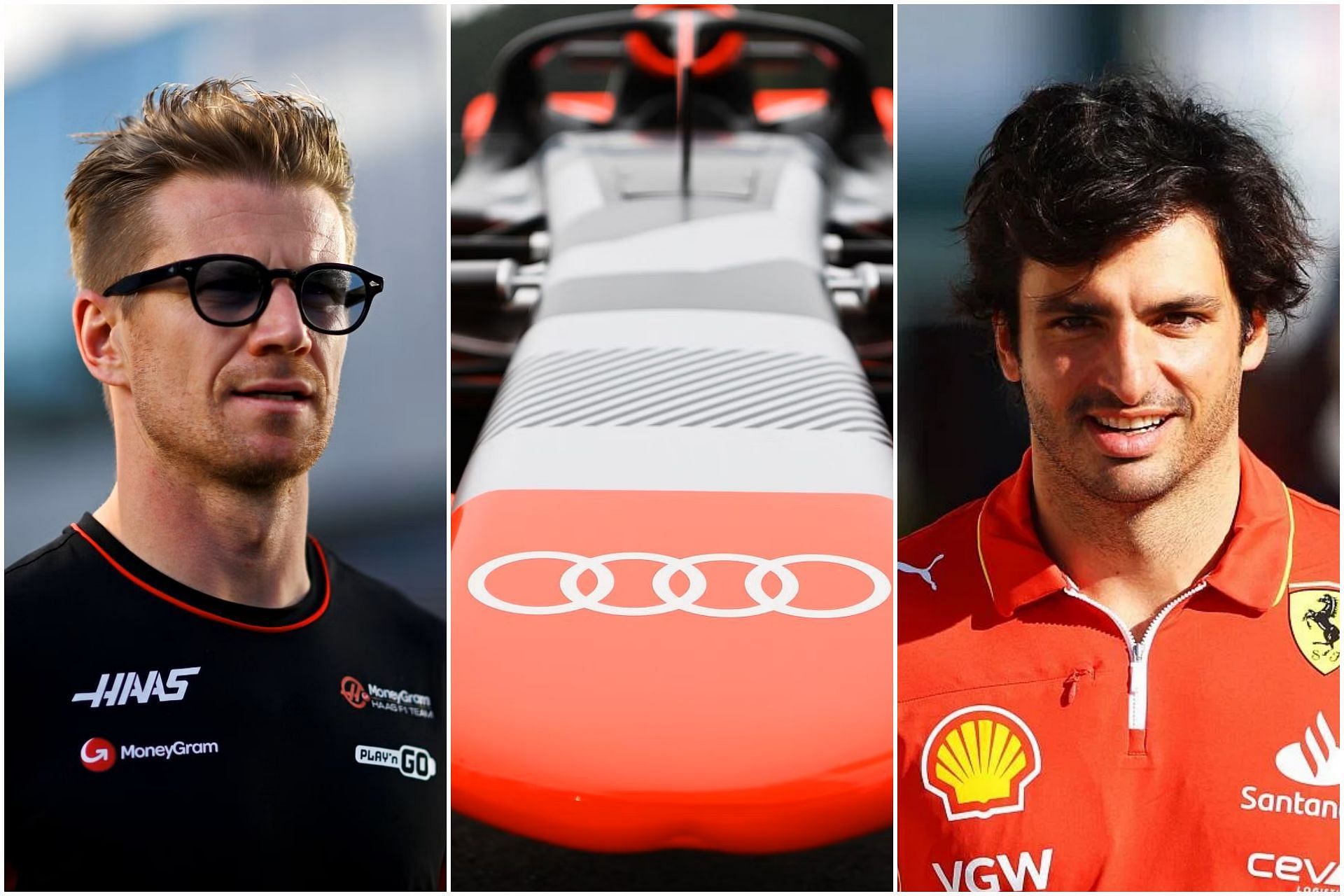 Reports claim Audi is targeting Nico Hulkenberg and Carlos Sainz for their future lineup (Collage via Sportskeeda)