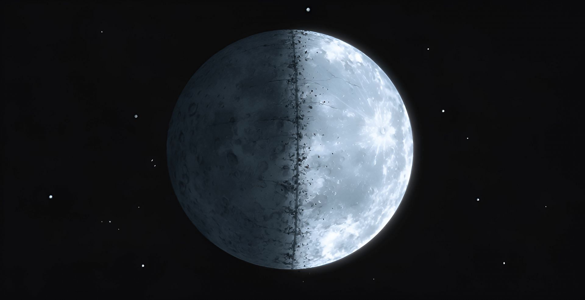 The moon splitting as seen in the movie (Image via Studio Pierrot)