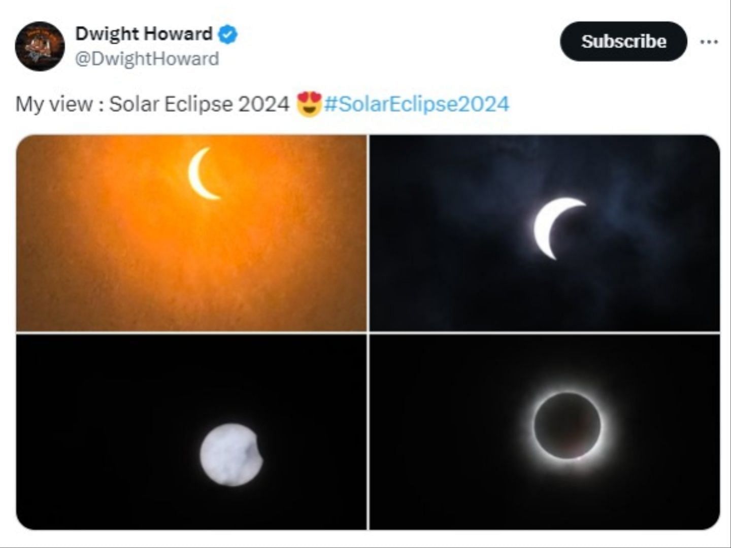 Howard captures the total solar eclipse
