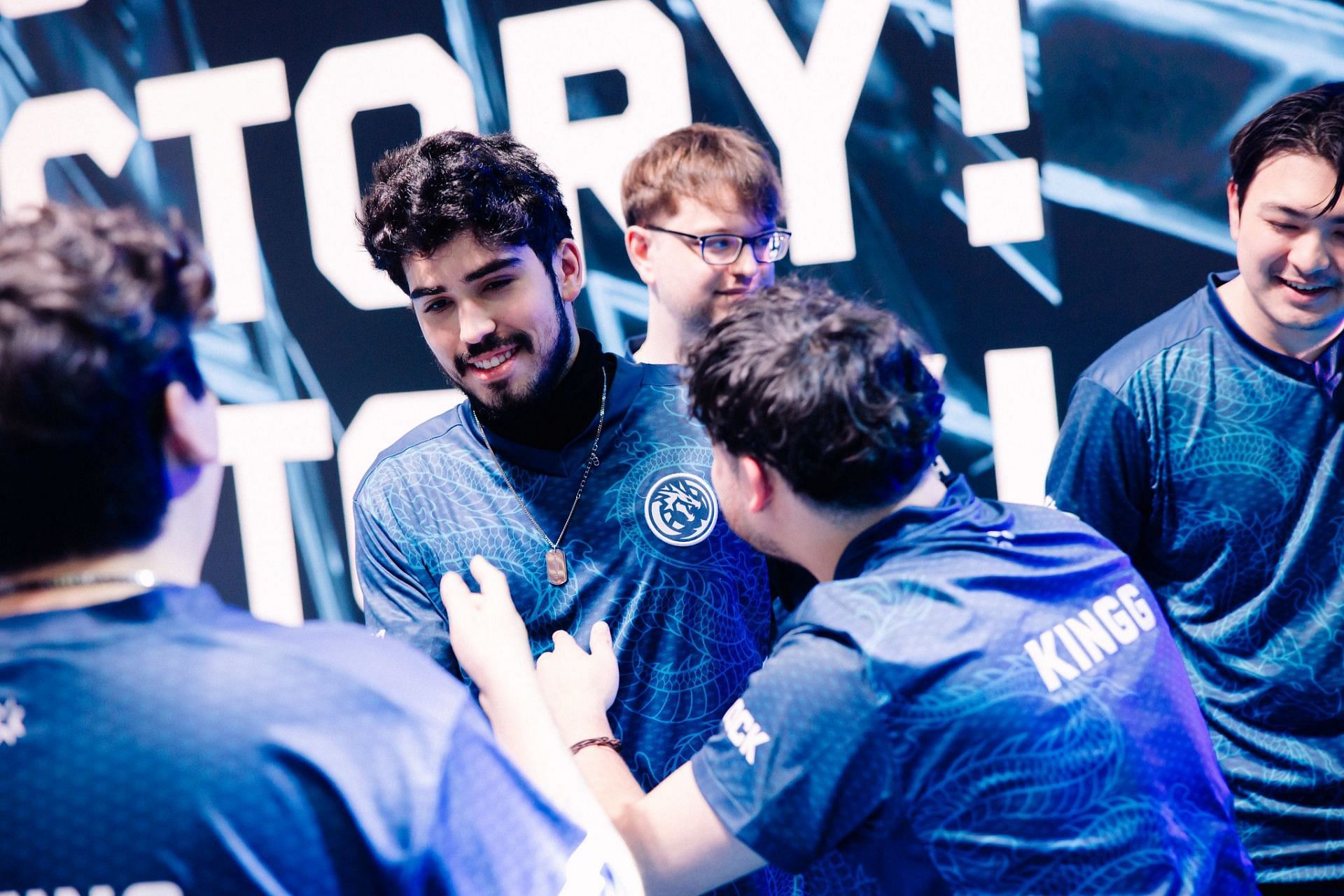 aspas sharing a light moment with his Leviatan teammates (Image via Riot Games)