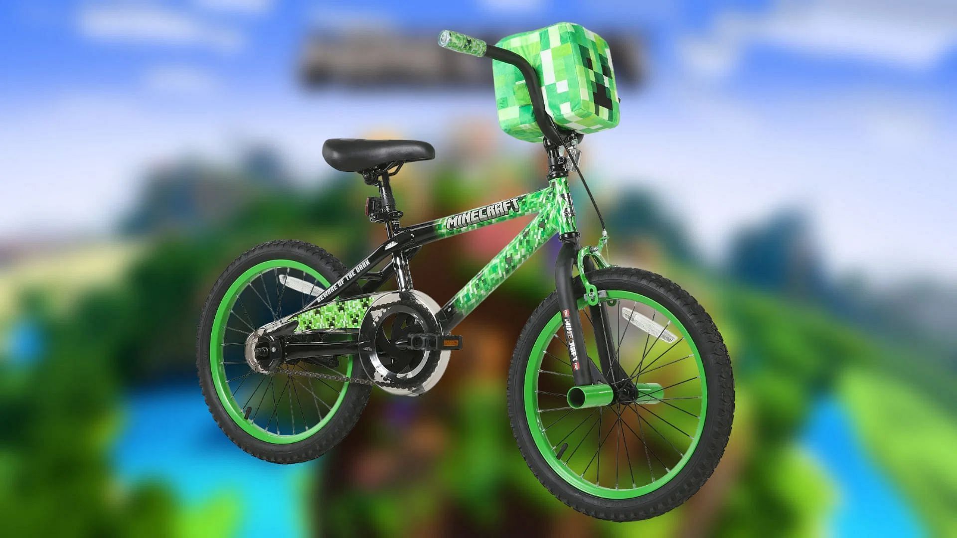 The creeper bicycle is suitable for young fans aged 6-9 years old (Image via Mojang Studios/Dynacraft)
