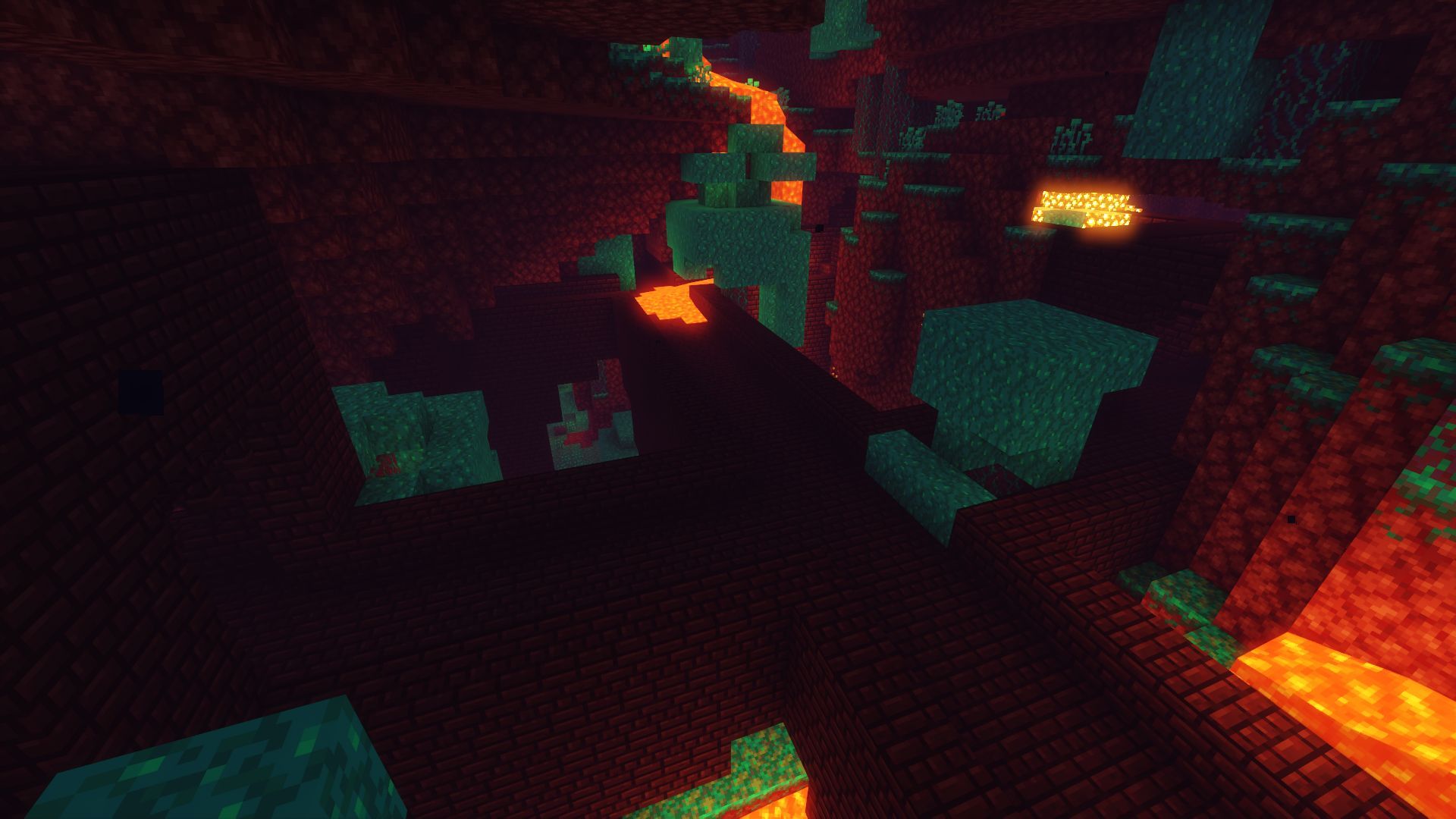 The Nether was a different dimension after this update (Image via Mojang)