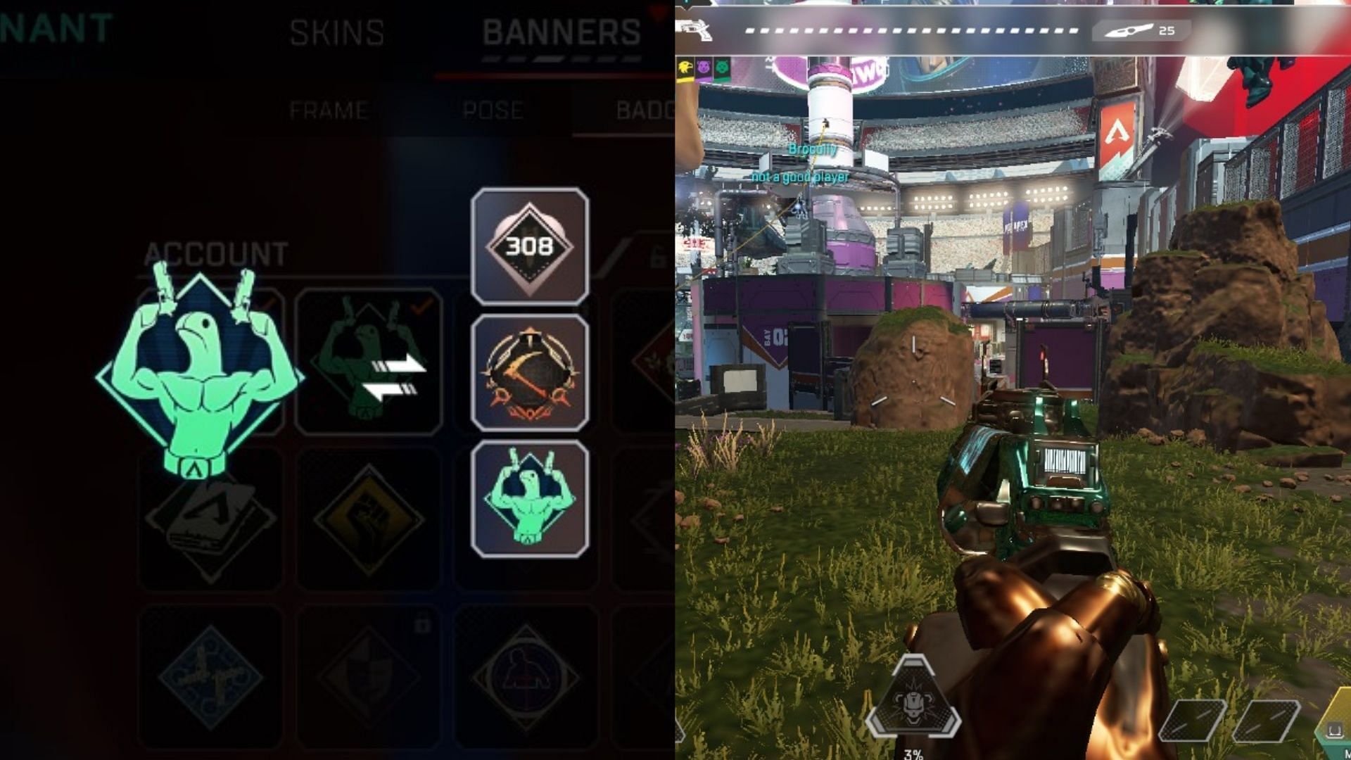 Event badge and Mozambique Weapon (Image via Apex Legends)