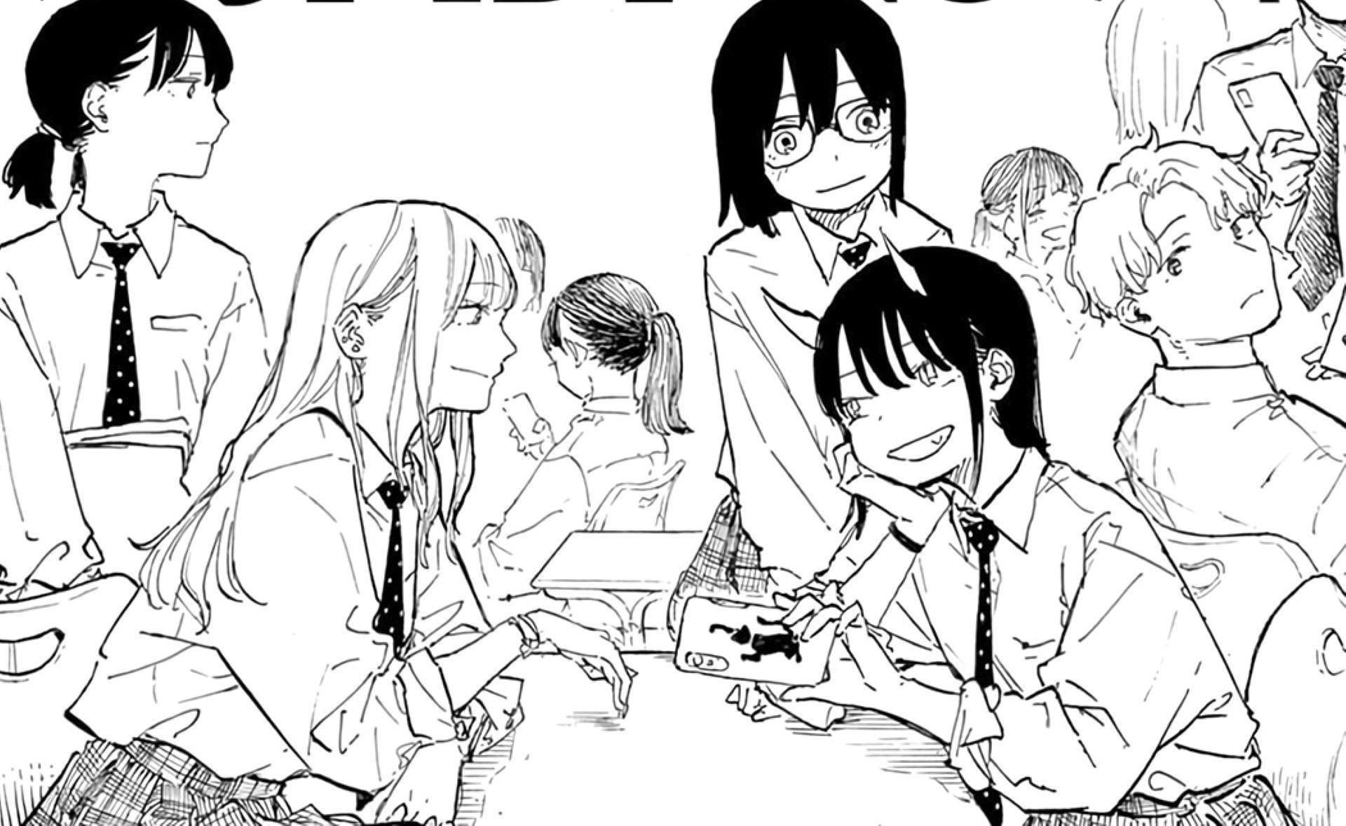 Ruri and her friends, as seen in the chapter (Image via Masaoki Shindo/Shueisha)