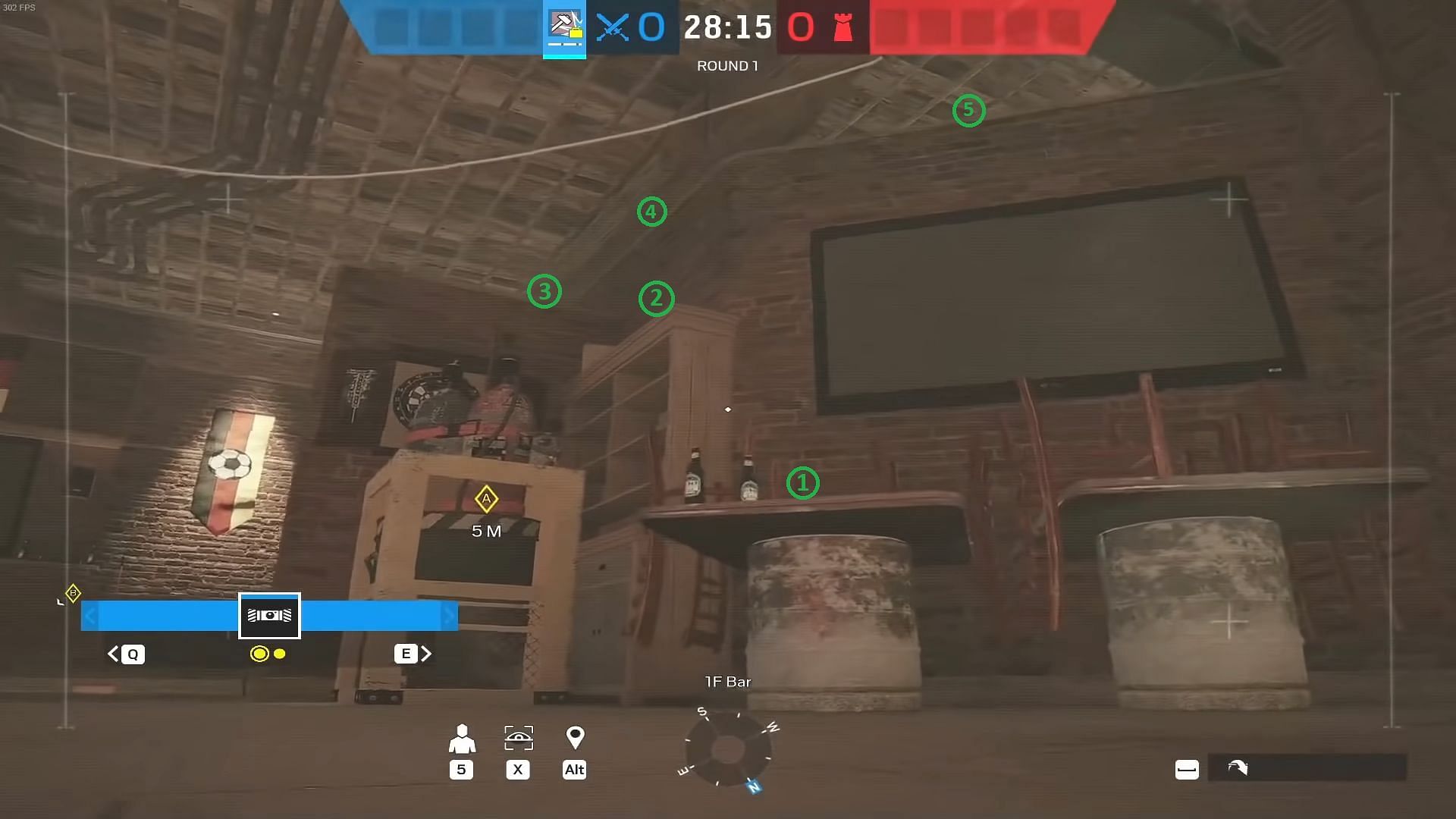 How to reach the drone hiding spot in Rainbow Six Siege&#039;s Club House (Image via Ubisoft || Sportskeeda)