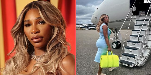 Serena Williams with the new legacy bag from the Gucci Valigeria travel collection