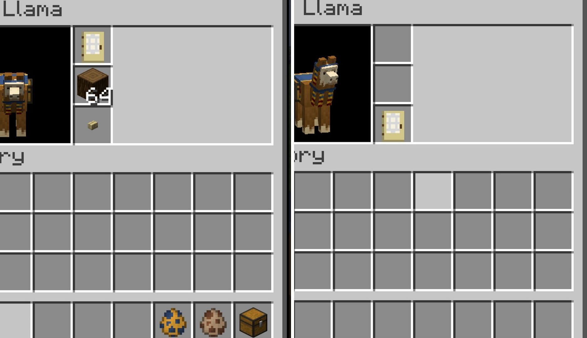Updating to Minecraft&#039;s Armored Paws update was deleting items from trader llama inventories (Image via Mojang Feedback)