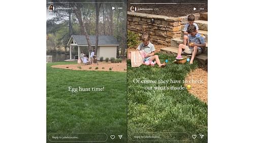 Kirk Cousins' wife Julie shares small snippets into their Easter celebration