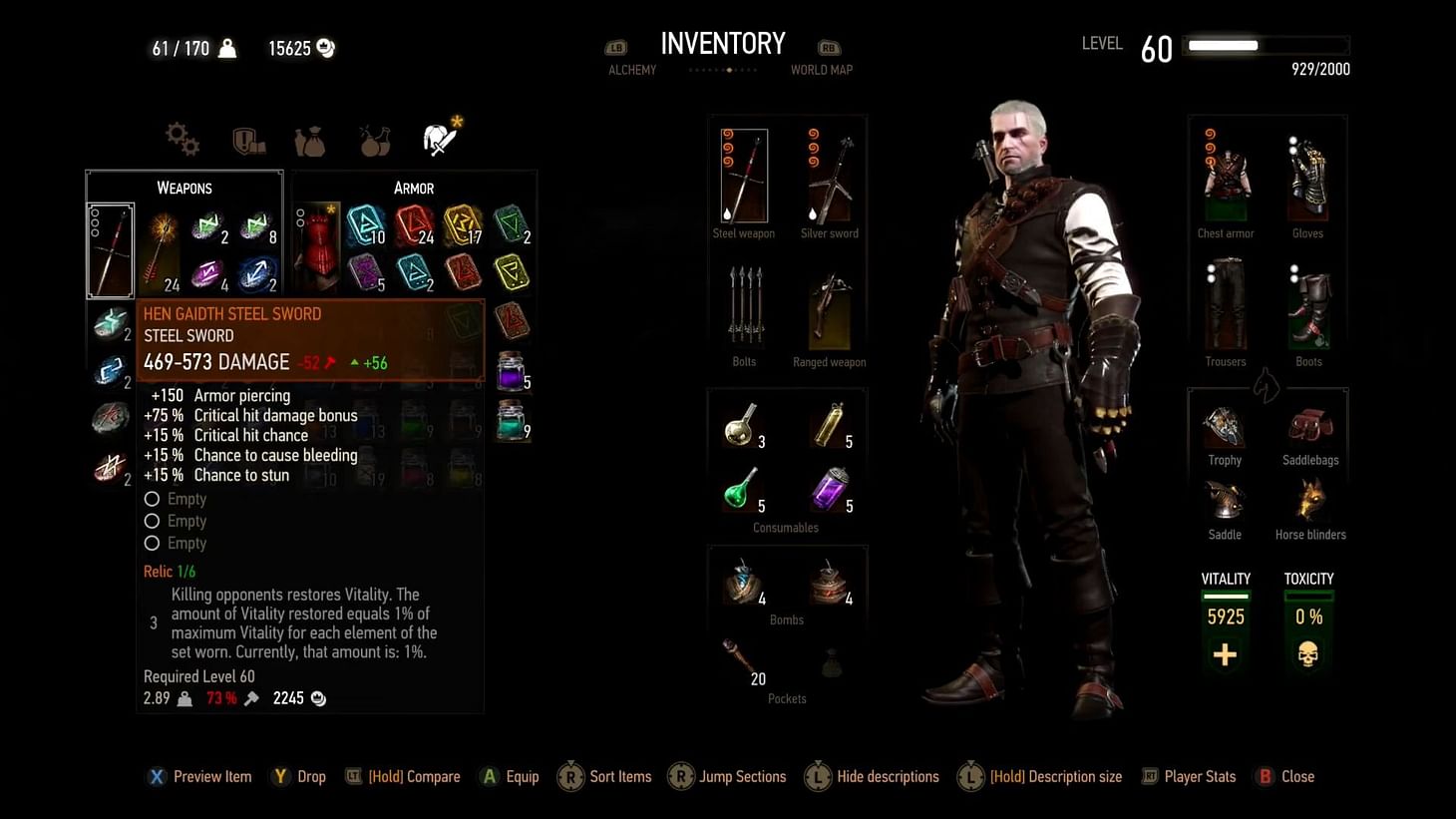 10 strongest weapons in The Witcher 3, ranked