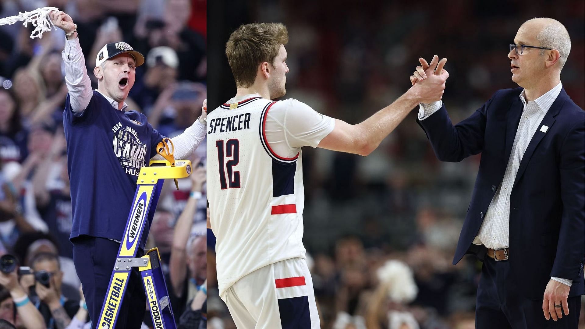 Fans trolled UConn HC Dan Hurley for pushing Cam Spencer. 