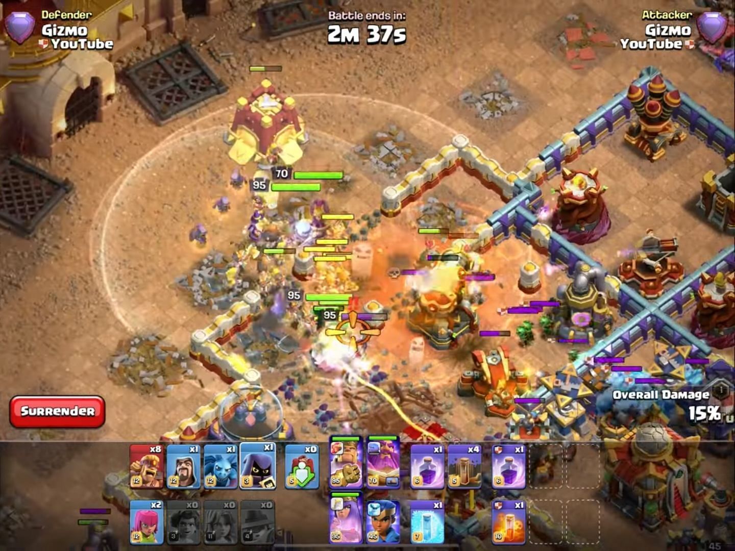 Siege Barracks and other reinforcements (Image via Supercell/ Mattgizmo YouTube) 