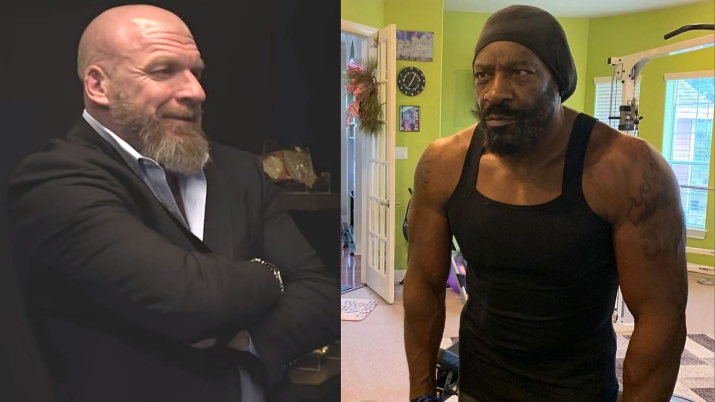 Triple H (left) and Booker T (right)