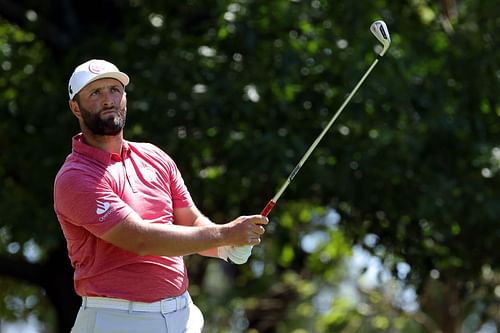 Jon Rahm was defending his crown at the Masters