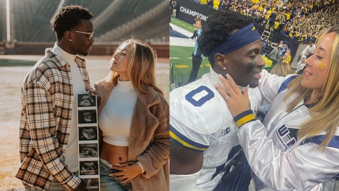 In Photos: 5 times Michigan's Mike Sainristil and GF Seliana Carvalho shared heartwarming parents-to-be moments