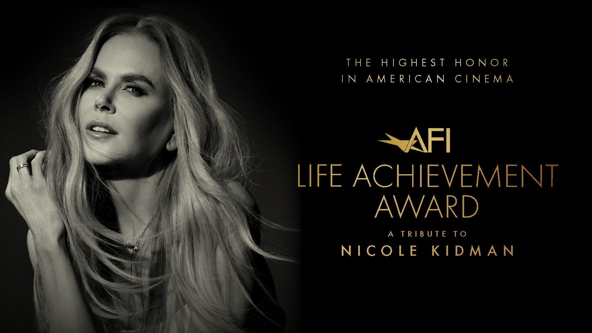 Nicole Kidman was bestowed with the prestigious AFI Life achievement award on Saturday (Image via AFI)