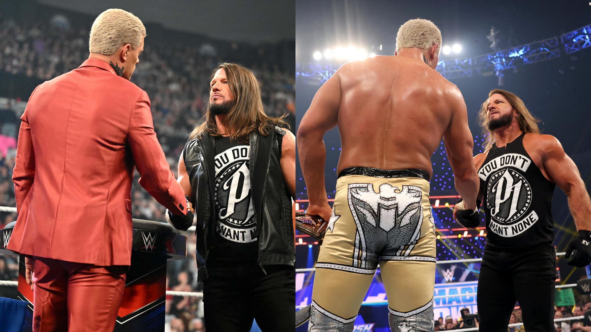 WWE सुपरस्टार एजे स्टाइल्स और कोडी रोड्स