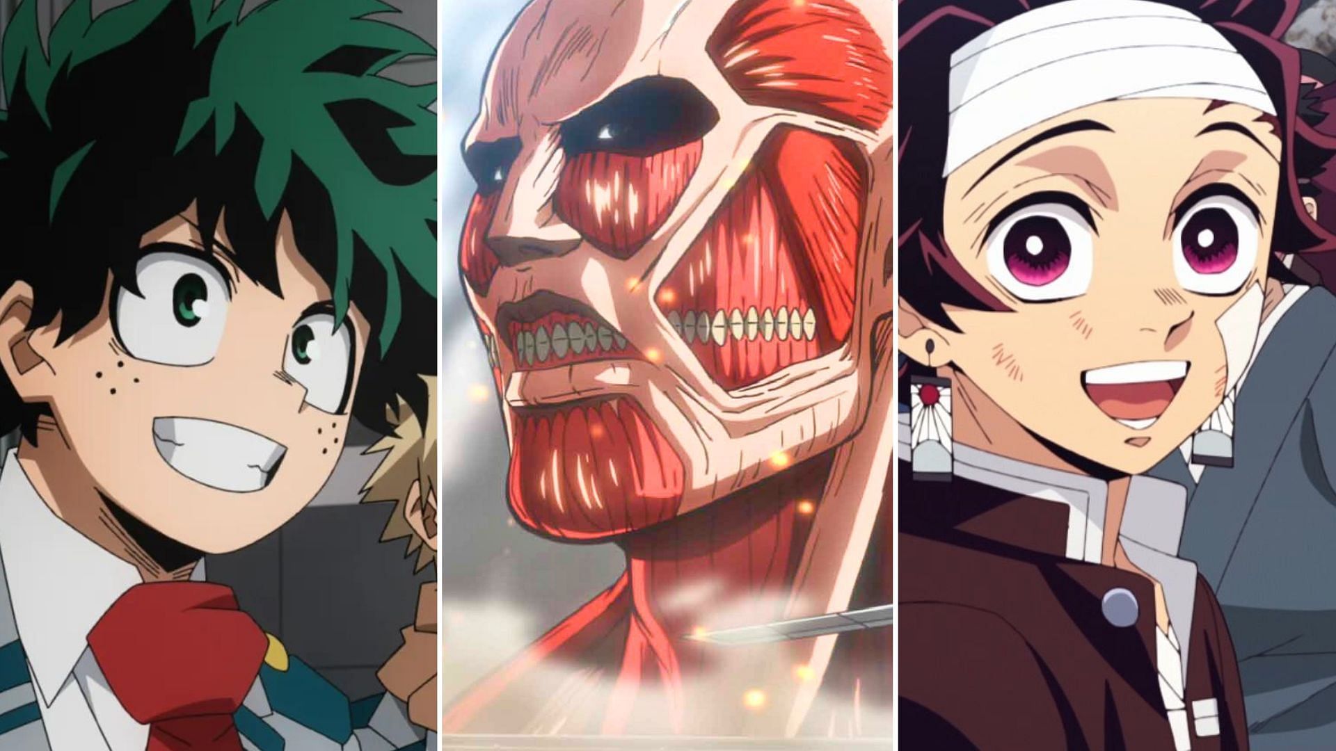 My Hero Academia, Attack on Titan, Demon Slayer