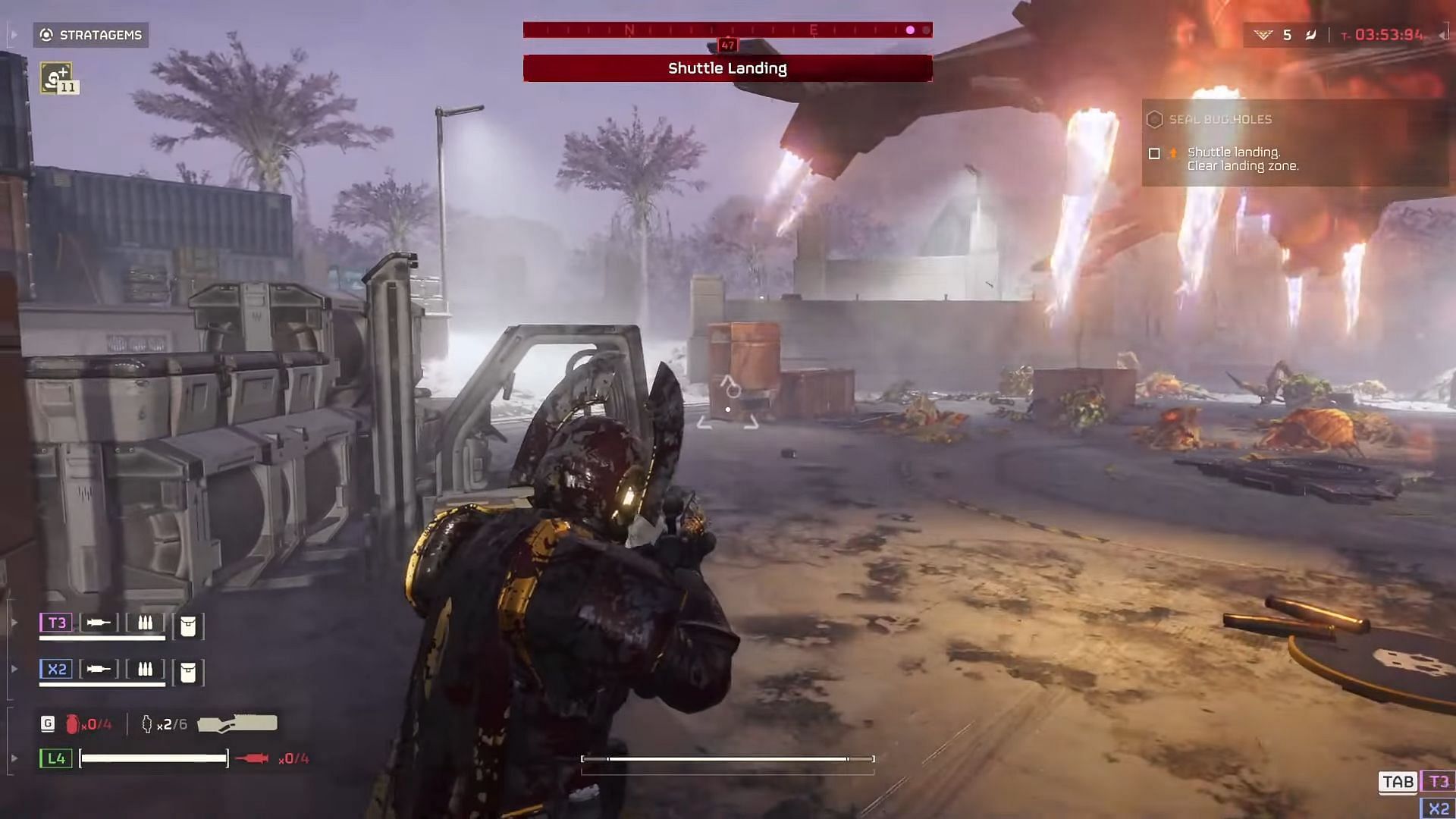 The LAS-16 Sickle can be deadly in the right hands (Image via Arrowhead Game Studios || YouTube/LoadedCrysis)
